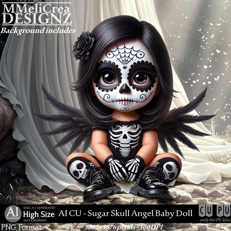 (image for) AI - CU Sugar Skull Angel Baby Doll (CU4PU/PNG)